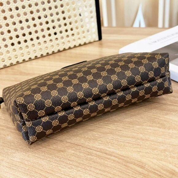 Women Mini Vegan Leather Print Monogram Crossbody Bag - Picture 7 of 10